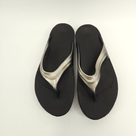 Oofos OOlala Sandals Flip Flops Womens Size 9 EU 40 Black - Picture 1 of 7